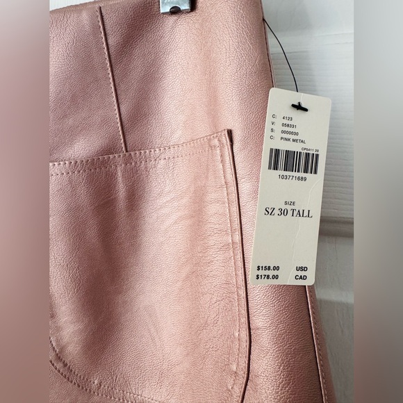 Anthropologie Maeve The Colette Metallic Ruffle-Hem Faux Leather Pants - Picture 8 of 15